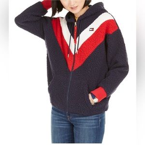 Tommy Hilfiger Faux Sherpa Colorblocked Jacket